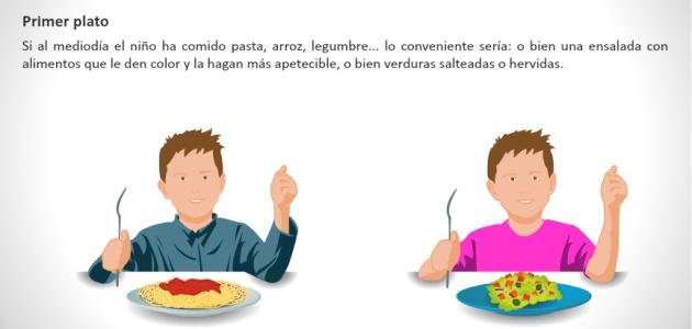Infografía  Alimentos para niños 