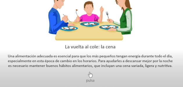 Infografía La vuelta al cole: cenas para niños