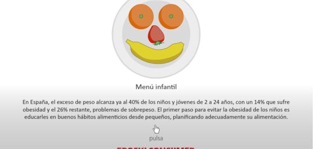 Infografía Alimentos Menú infantil