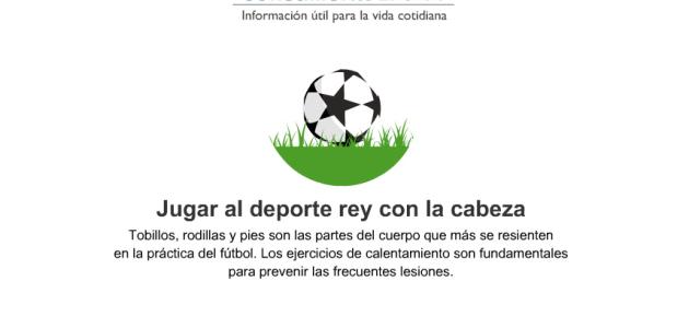 Infografía Jugar al deporte rey con la cabeza