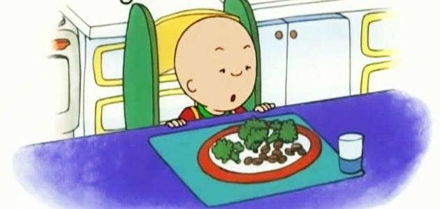 Caillou odia los vegetales