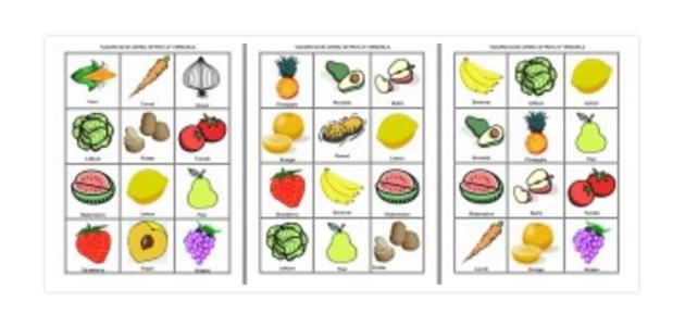Lotería de frutas y verduras