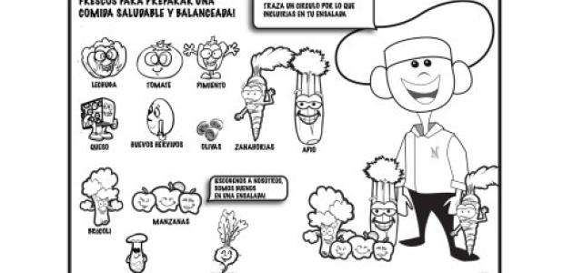 Selecciona Frutas y Vegetales Para tu Ensalada