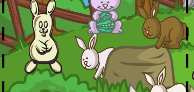 rompecabezas 5 conejitos de pascua