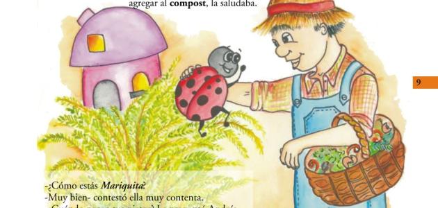 Mariquita en la huerta orgánica